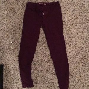 American Eagle Burgundy Jeggings